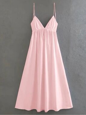 Women's Pink Spaghetti-Strap Dress